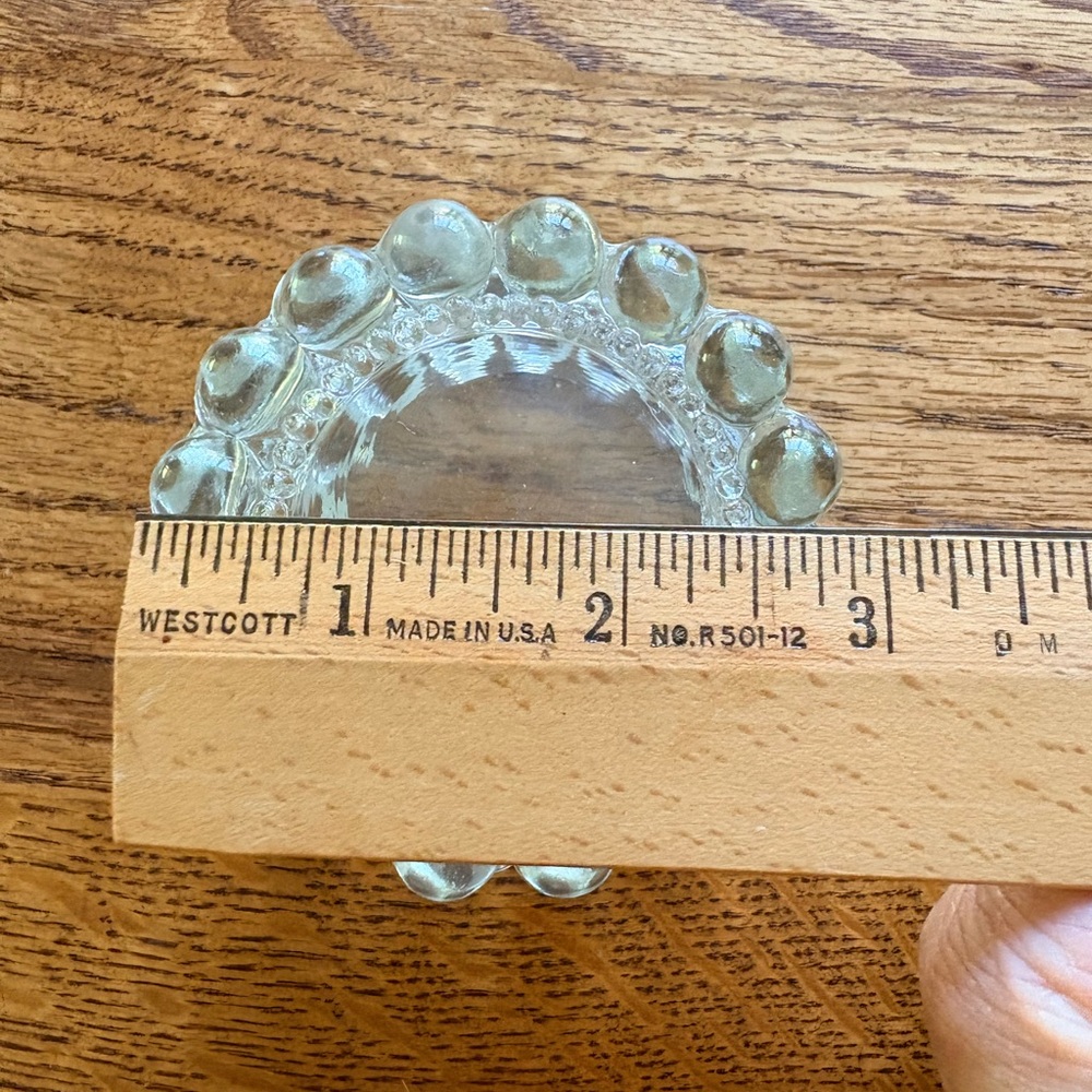 Vintage Clear Glass Candle Holder or trinket box - Picture 10 of 15